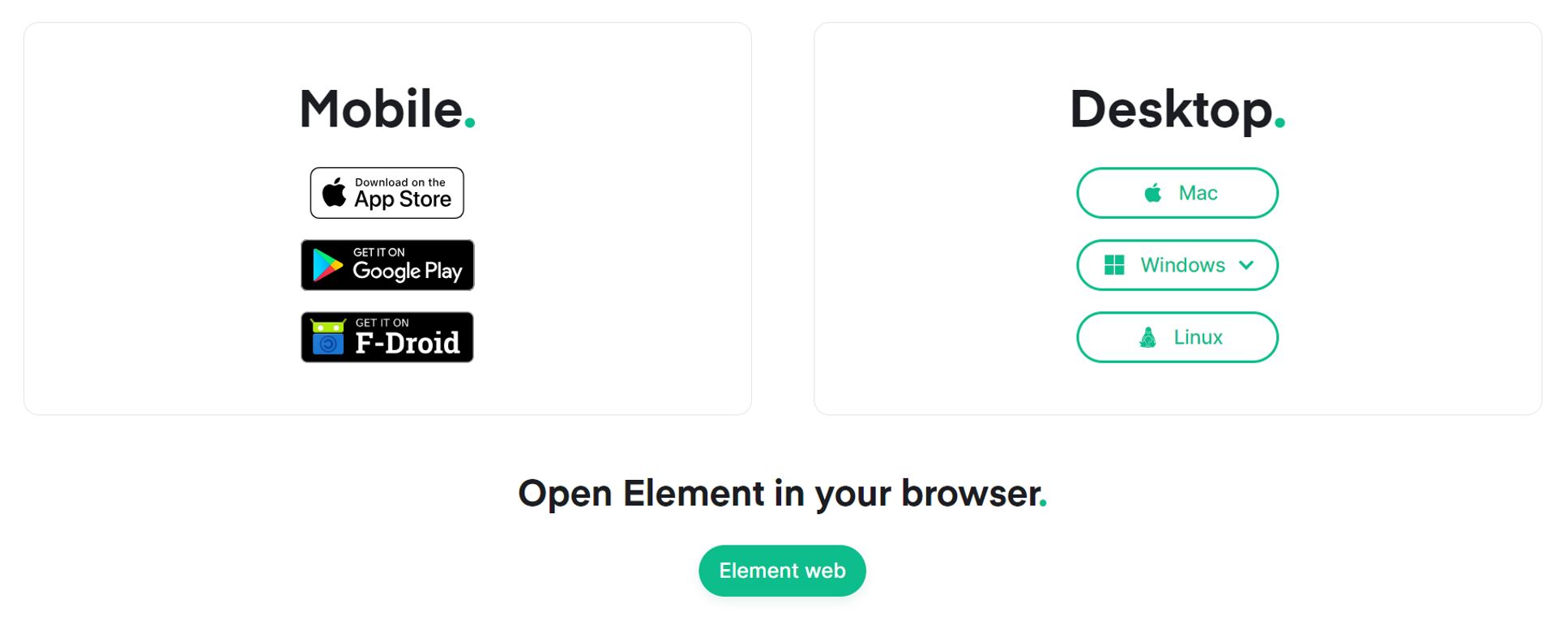 Element cross platform